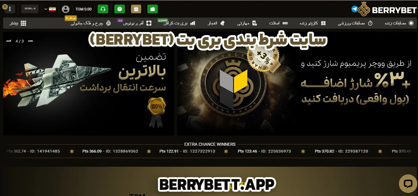 سایت شرط بندی بری بت (Berrybet)